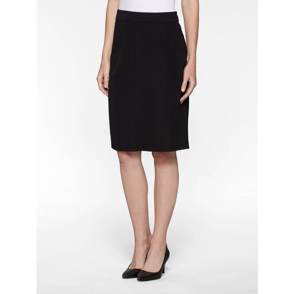 Exclusively Misook Black Acrylic Straight Knit 22” Pencil Skirt Size Small - Picture 5 of 12